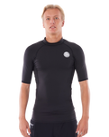 Thermopro Short Sleeved Rash Vest in Black