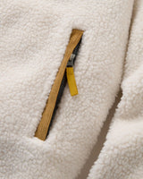 The Passenger Mens Trekker 2.0 Zip Fleece Jacket in Warm Ivory