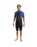 The Alder Mens Impact 3/2mm Shorty Wetsuit in Black & Royal Ash