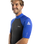 The Alder Mens Impact 3/2mm Shorty Wetsuit in Black & Royal Ash