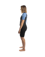 The Alder Womens Impact 3/2mm Shorty Wetsuit in Black, Faience Blue, Ethereal Blue & Glacier Blue