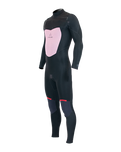 Torch FX 5/4mm Chest Zip Wetsuit in Black & Blue Night