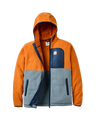 Loch Hooded Fleece Jacket in Sunset Orange & Storm Grey