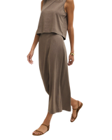 Gail Midi Skirt in Perfectly Taupe