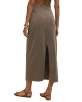 Gail Midi Skirt in Perfectly Taupe