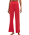Dawn Smocked Silky Rib Trousers in Crimson Crush