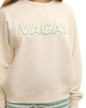 Vacay Sweatshirt in Vanilla Ice