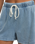 The Z Supply Womens Hunter Knit Denim Shorts in Ocean Air Indigo