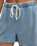 The Z Supply Womens Hunter Knit Denim Shorts in Ocean Air Indigo
