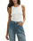 Clarke Rib Tank Top in White