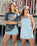 Wave Washed Skirt in Salt Blue