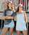 Wave Washed Skirt in Salt Blue